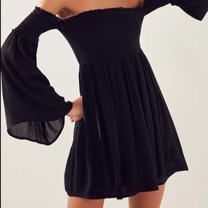 Urban Outfitters off the shoulder black dress
